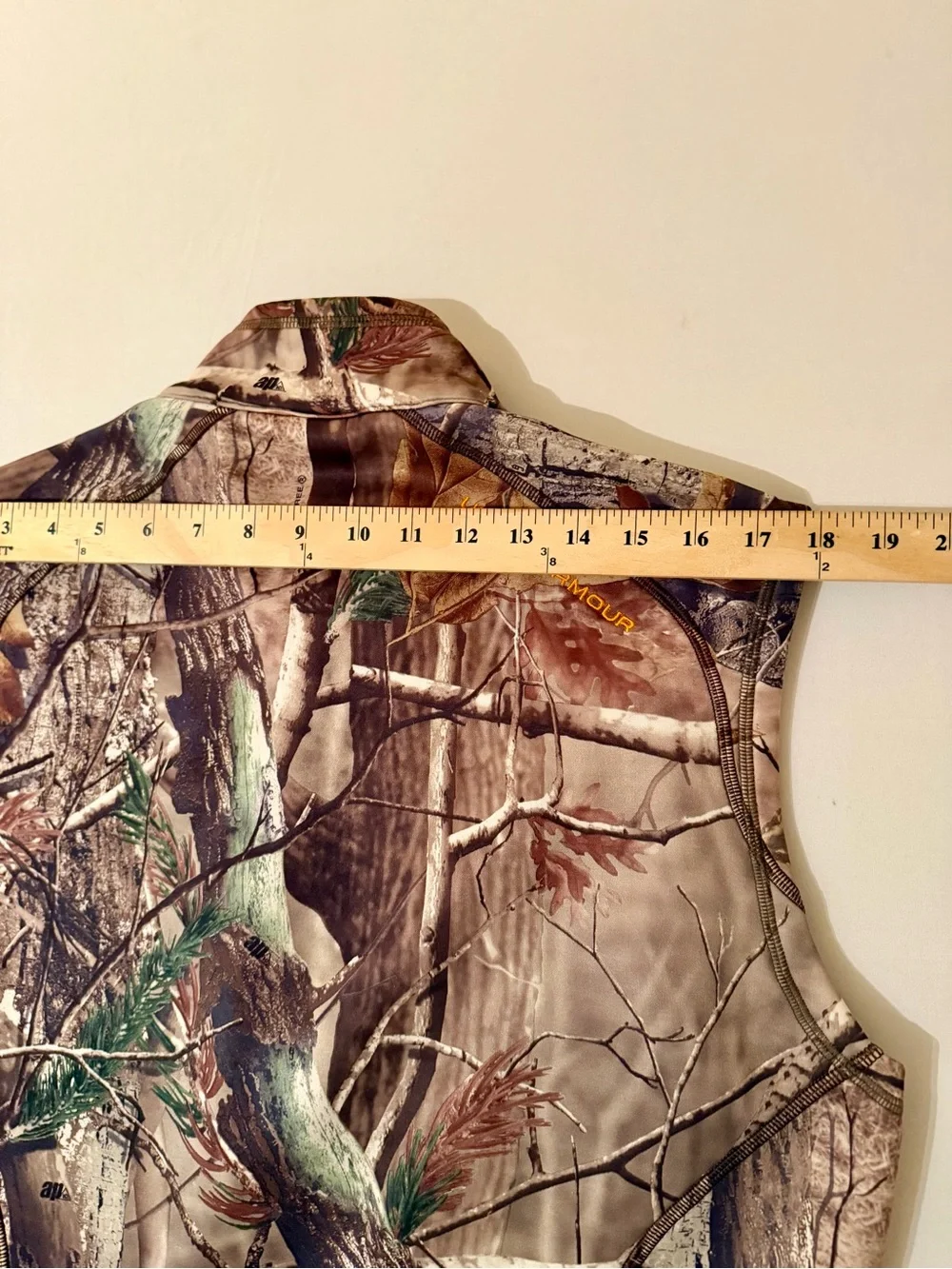 Under Armour Vest Mens L Brown Camo ColdGear Fleece Lined Realtree Hunting